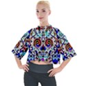Sugar Skull Pattern 2 Mock Neck Tee View1