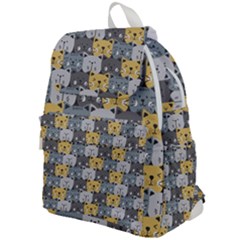 Cute Cat Pattern Top Flap Backpack by ExtraGoodSauce