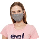Linear Textured Botanical Motif Design Crease Cloth Face Mask (Adult) View1
