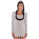 Abalone Grey Long Sleeve Hooded T-shirt View1