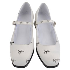 Tribal Style Symbol Drawing Print Pattern Women s Mary Jane Shoes