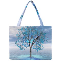 Crystal Blue Tree Mini Tote Bag by icarusismartdesigns