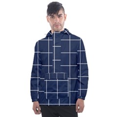 Blue Buffalo Plaid Men s Front Pocket Pullover Windbreaker