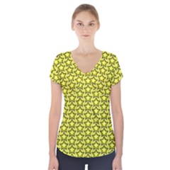 Stars Short Sleeve Front Detail Top