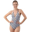 Leopard Halter Cut-Out One Piece Swimsuit View1