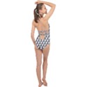 Leopard Halter Front Plunge Swimsuit View2