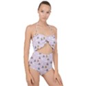 Birds in the sky  Scallop Top Cut Out Swimsuit View1
