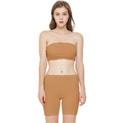 Color Peru Stretch Shorts And Tube Top Set by Kultjers