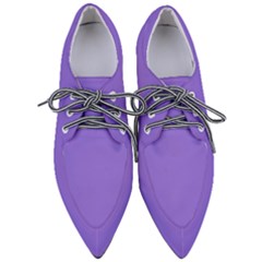 Color Medium Purple Pointed Oxford Shoes by Kultjers
