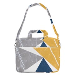 Abstrait Triangles Jaune/bleu/gris Macbook Pro Shoulder Laptop Bag (large)
