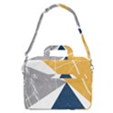 Abstrait triangles Jaune/Bleu/Gris MacBook Pro Shoulder Laptop Bag (Large) View2