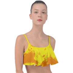 Textureorangejaune Frill Bikini Top