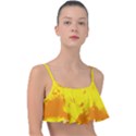 Textureorangejaune Frill Bikini Top View1