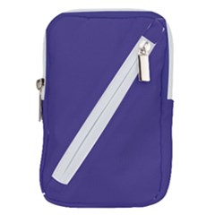 Color Dark Slate Blue Belt Pouch Bag (small) by Kultjers
