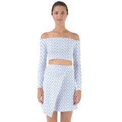 Formestrianglesblancbleuclair99 Off Shoulder Top With Skirt Set