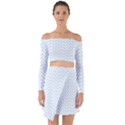 Formestrianglesblancbleuclair99 Off Shoulder Top with Skirt Set View1