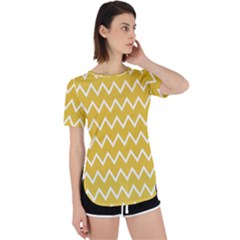 Chevroncolorsblancjaune76 Perpetual Short Sleeve T-shirt