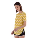 Chevroncolorsblancjaune76 Perpetual Short Sleeve T-Shirt View2