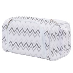 Chevrons Gris/blanc Toiletries Pouch