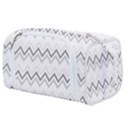 Chevrons Gris/Blanc Toiletries Pouch View1