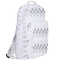 Chevrons Gris/Blanc Double Compartment Backpack View2