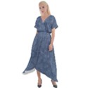 Denimeffetcolorbleu65 Cross Front Sharkbite Hem Maxi Dress View1