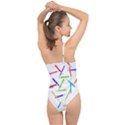 Pen Pencil Color Write Tool Classic One Shoulder Swimsuit View2