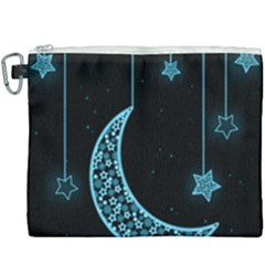 Moon Star Neon Wallpaper Canvas Cosmetic Bag (xxxl) by Dutashop