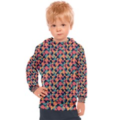 Beautiful Shapes Pattern Kids  Hooded Pullover by designsbymallika