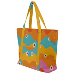 Floral Geometric Pattern Zip Up Canvas Bag by designsbymallika