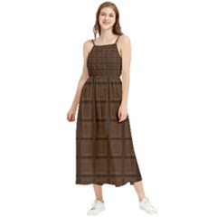 Chocolate Boho Sleeveless Summer Dress
