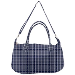 Pattern Carreaux Bleu/blanc Removal Strap Handbag