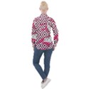 Patternabstraitrosenoir65 Women s Long Sleeve Pocket Shirt View2