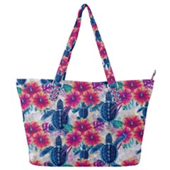 Tropical Flowers Turtles Cbdoilprincess 9a8efa63-1b6b-4226-a85c-858859e581d8 Full Print Shoulder Bag by CBDOilPrincess1