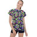 Vibrant Colors CBDOilPrincess 47064993-d0bc-4cda-b403-dc84c3d564a3 Ruffle Collar Chiffon Blouse View1