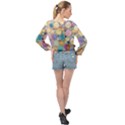 Tiles CBDOilPrincess Eb49aa06-f1b9-412e-836d-30c28dd8f7d9 Banded Bottom Chiffon Top View2