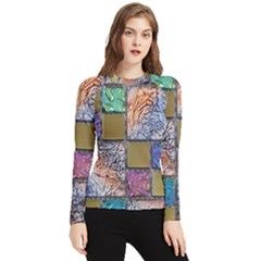 Tiles Cbdoilprincess 4c3ec21c-5cb9-4df3-975d-d1bfcef57dda Women s Long Sleeve Rash Guard
