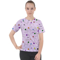 Little Men Colored Head On Pink Women s Sport Raglan Tee