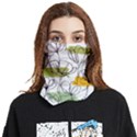 Flower Line Art Color Seamless Pattern Face Covering Bandana (Two Sides) View1