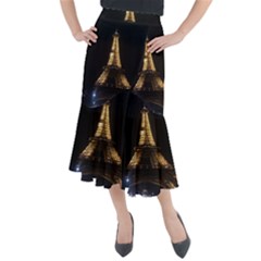 Tour Eiffel Paris Nuit Midi Mermaid Skirt