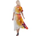 Autumn paint Cross Front Sharkbite Hem Maxi Dress View2
