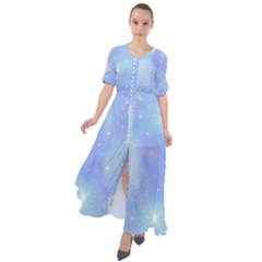 Heavenly Flowers Waist Tie Boho Maxi Dress