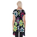 Flowerpower Short Sleeve Side Drop Tunic View2