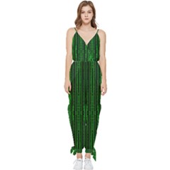Techs Sleeveless Tie Ankle Jumpsuit