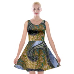 Sea Of Wonder Velvet Skater Dress by LW41021