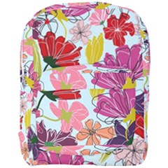Flower Pattern Full Print Backpack by Galinka