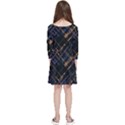 Criss-cross Pattern (multi-colored) Kids  Quarter Sleeve Skater Dress View2