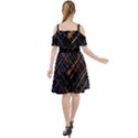 Criss-cross Pattern (multi-colored) Cut Out Shoulders Chiffon Dress View2