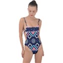 Gypsy-pattern Tie Strap One Piece Swimsuit View1