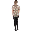 Multicolored Texture Print Pattern Women s V-Neck Scrub Top View4